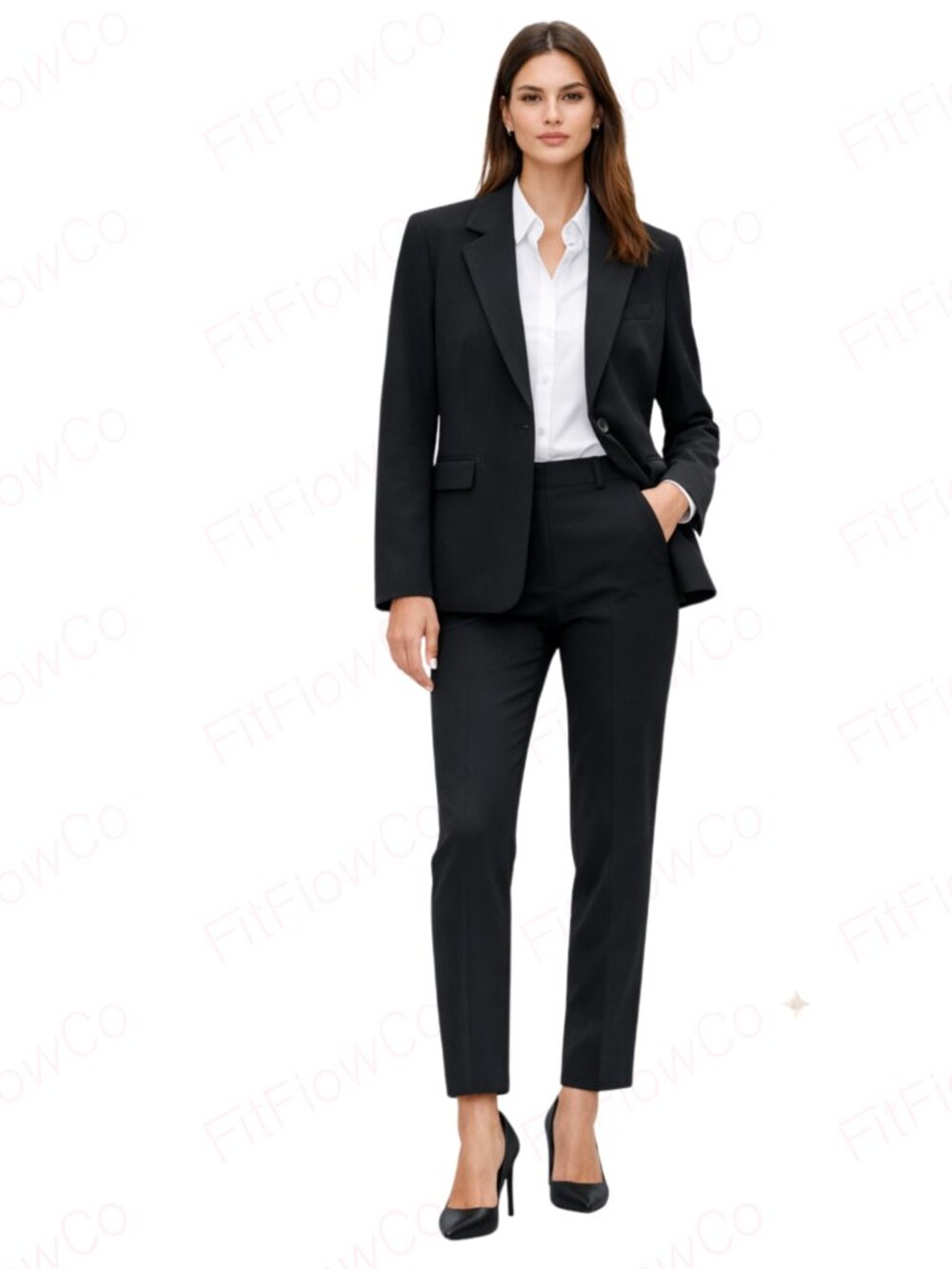 Bar III Black Classic Blazer Size 2 Notched Lapel Flap Pockets
